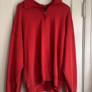 GAP Men's Zip-Up Sweater in Red